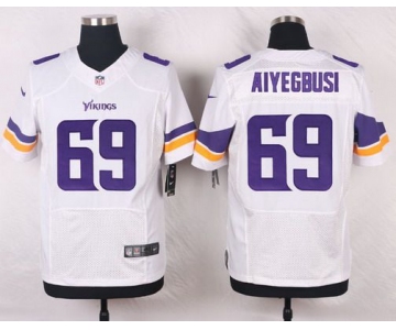 Men's Minnesota Vikings #69 Babatunde Aiyegbusi White Road NFL Nike Elite Jersey