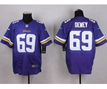 Men's Minnesota Vikings #69 Dewey 2013 Nike Purple Elite Jersey