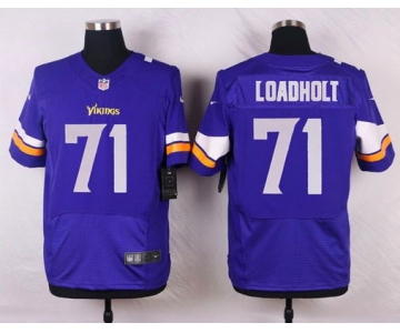 Men's Minnesota Vikings #71 Phil Loadholt Purple Team Color NFL Nike Elite Jersey