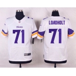 Men's Minnesota Vikings #71 Phil Loadholt White Road NFL Nike Elite Jersey