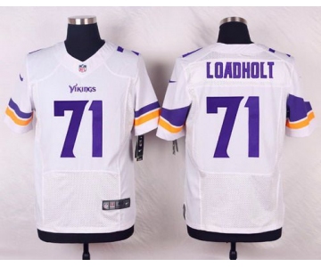 Men's Minnesota Vikings #71 Phil Loadholt White Road NFL Nike Elite Jersey