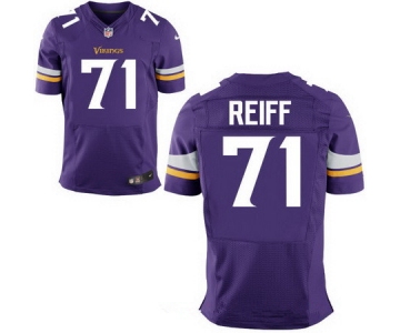 Men's Minnesota Vikings #71 Riley Reiff Purple Team Color Stitched NFL Nike Elite Jersey