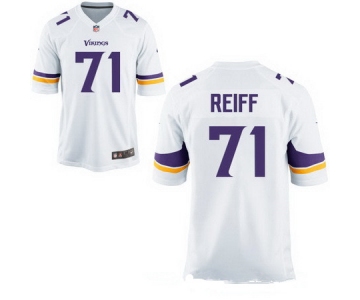 Men's Minnesota Vikings #71 Riley Reiff White Road Stitched NFL Nike Elite Jersey
