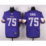 Men's Minnesota Vikings #75 Matt Kalil Purple Team Color NFL Nike Elite Jersey