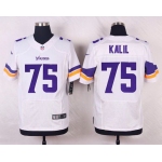 Men's Minnesota Vikings #75 Matt Kalil White Road NFL Nike Elite Jerse