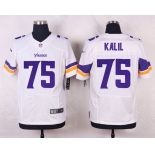 Men's Minnesota Vikings #75 Matt Kalil White Road NFL Nike Elite Jerse