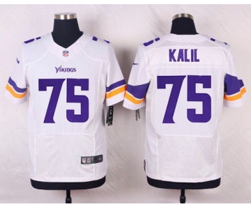 Men's Minnesota Vikings #75 Matt Kalil White Road NFL Nike Elite Jerse