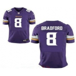 Men's Minnesota Vikings #8 Sam Bradford Purple Team Color Stitched NFL Nike Elite Jersey