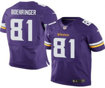 Men's Minnesota Vikings #81 Moritz Boehringer Purple Team Color Stitched NFL Elite Jersey