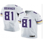 Men's Minnesota Vikings #81 Moritz Boehringer White Stitched NFL Elite Jersey