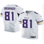 Men's Minnesota Vikings #81 Moritz Boehringer White Stitched NFL Elite Jersey