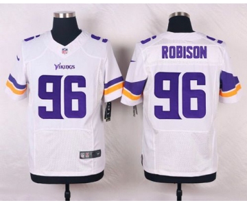 Men's Minnesota Vikings #96 Brian Robison White Road NFL Nike Elite Jersey