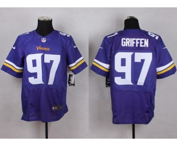 Men's Minnesota Vikings #97 Everson Griffen 2013 Nike Purple Elite Jersey