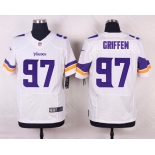 Men's Minnesota Vikings #97 Everson Griffen White Road NFL Nike Elite Jersey