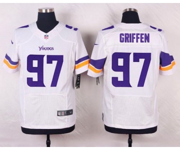 Men's Minnesota Vikings #97 Everson Griffen White Road NFL Nike Elite Jersey