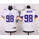 Men's Minnesota Vikings #98 Linval Joseph White Road NFL Nike Elite Jersey