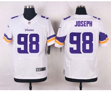 Men's Minnesota Vikings #98 Linval Joseph White Road NFL Nike Elite Jersey