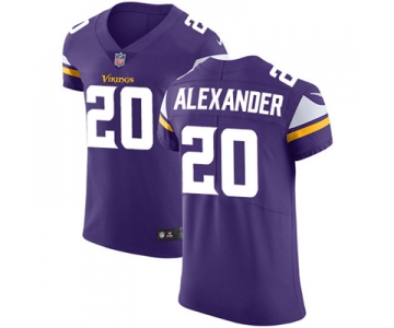 Men's Nike Minnesota Vikings #20 Mackensie Alexander Purple Team Color Stitched NFL Vapor Untouchable Elite Jersey