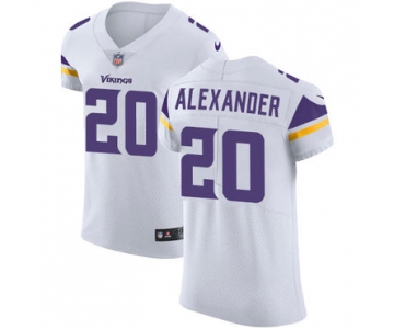 Men's Nike Minnesota Vikings #20 Mackensie Alexander White Stitched NFL Vapor Untouchable Elite Jersey