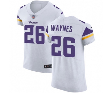 Men's Nike Minnesota Vikings #26 Trae Waynes White Stitched NFL Vapor Untouchable Elite Jersey