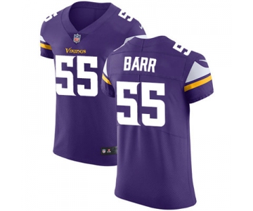 Men's Nike Minnesota Vikings #55 Anthony Barr Purple Team Color Stitched NFL Vapor Untouchable Elite Jersey