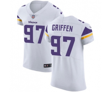 Men's Nike Minnesota Vikings #97 Everson Griffen White Stitched NFL Vapor Untouchable Elite Jersey