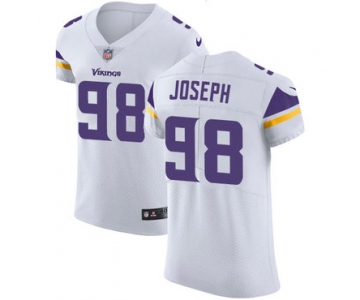 Men's Nike Minnesota Vikings #98 Linval Joseph White Stitched NFL Vapor Untouchable Elite Jersey