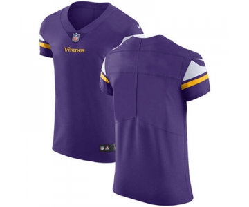 Men's Nike Minnesota Vikings Blank Purple Team Color Stitched NFL Vapor Untouchable Elite Jersey