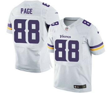 Minnesota Vikings #88 Alan Page White Road NFL Nike Elite Jersey