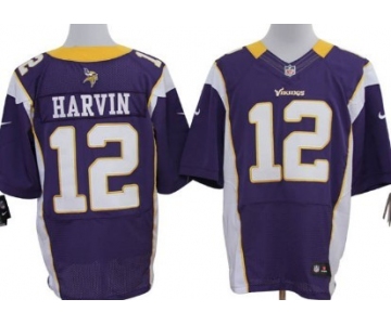 Nike Minnesota Vikings #12 Percy Harvin Purple Elite Jersey