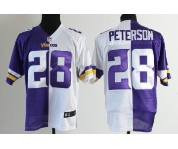 Nike Minnesota Vikings #28 Adrian Peterson 2013 Purple/White Two Tone Elite Jersey