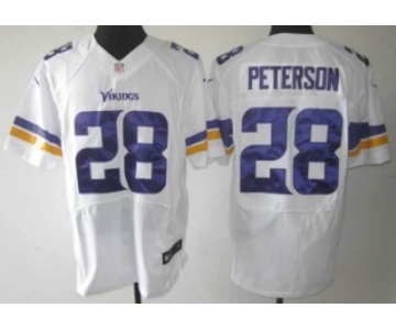 Nike Minnesota Vikings #28 Adrian Peterson 2013 White Elite Jersey