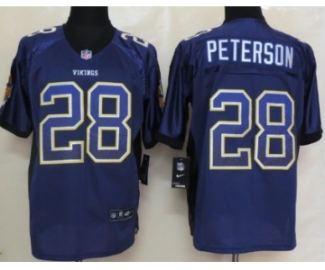 Nike Minnesota Vikings #28 Adrian Peterson Drift Fashion Purple Elite Jersey