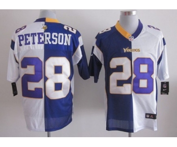 Nike Minnesota Vikings #28 Adrian Peterson Purple/White Two Tone Elite Jersey