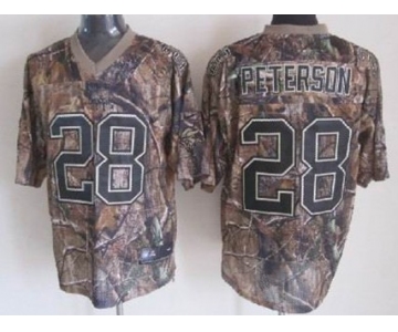 Nike Minnesota Vikings #28 Adrian Peterson Realtree Camo Elite Jersey