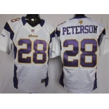 Nike Minnesota Vikings #28 Adrian Peterson White Elite Jersey