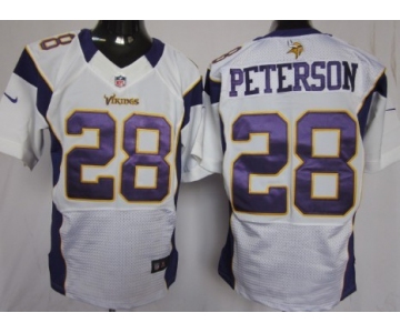 Nike Minnesota Vikings #28 Adrian Peterson White Elite Jersey