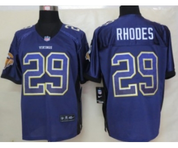 Nike Minnesota Vikings #29 Xavier Rhodes Drift Fashion Purple Elite Jersey