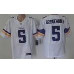 Nike Minnesota Vikings #5 Teddy Bridgewater 2013 White Elite Jersey