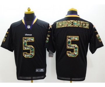 Nike Minnesota Vikings #5 Teddy Bridgewater Black With Camo Elite Jersey