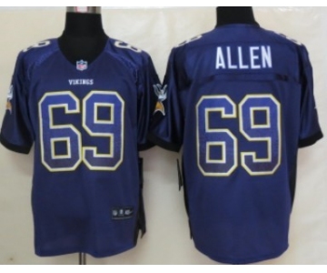 Nike Minnesota Vikings #69 Jared Allen Drift Fashion Purple Elite Jersey