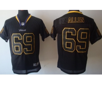 Nike Minnesota Vikings #69 Jared Allen Lights Out Black Elite Jersey