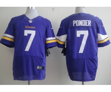 Nike Minnesota Vikings #7 Christian Ponder 2013 Purple Elite Jersey