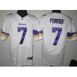 Nike Minnesota Vikings #7 Christian Ponder 2013 White Elite Jersey