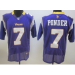 Nike Minnesota Vikings #7 Christian Ponder Purple Elite Jersey