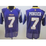 Nike Minnesota Vikings #7 Christian Ponder Purple Elite Jersey