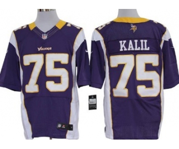 Nike Minnesota Vikings #75 Matt Kalil Purple Elite Jersey