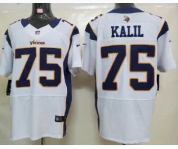 Nike Minnesota Vikings #75 Matt Kalil White Elite Jersey