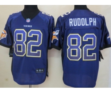 Nike Minnesota Vikings #82 Kyle Rudolph Drift Fashion Purple Elite Jersey