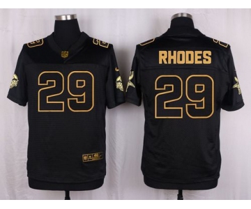 Nike Vikings #29 Xavier Rhodes Black Men's Stitched NFL Elite Pro Line Gold Collection Jersey